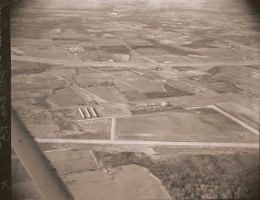 aerial view of airport land