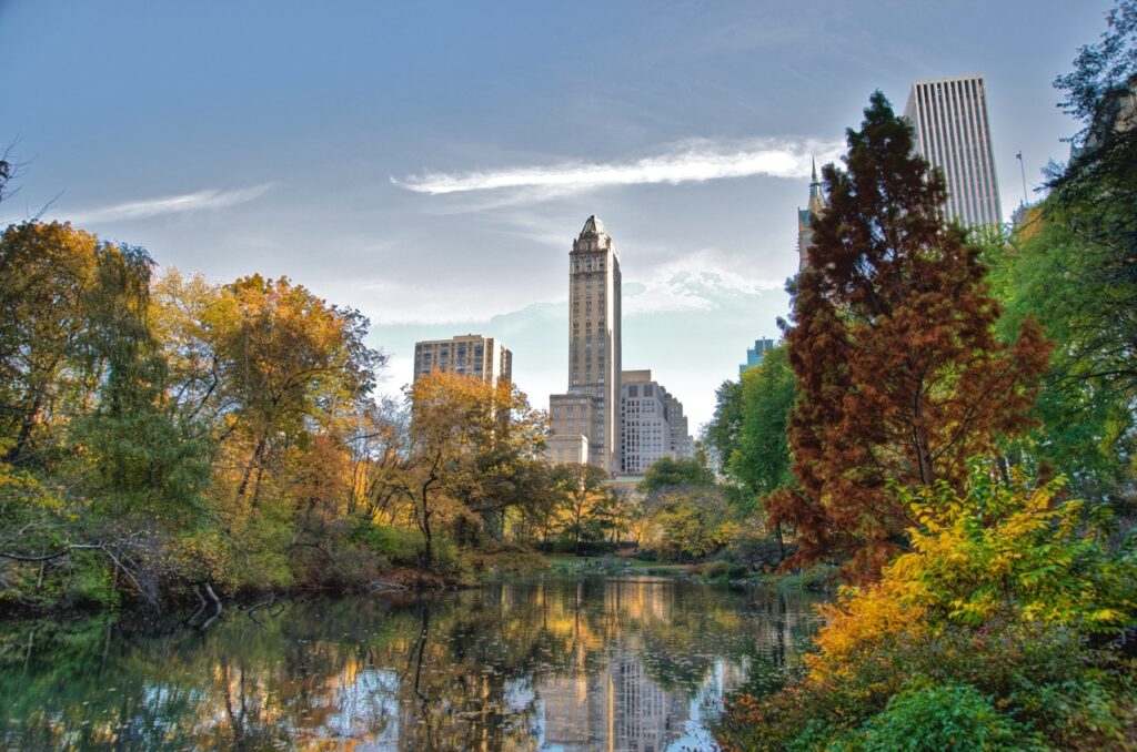 Southwest corner of Central Park looking East