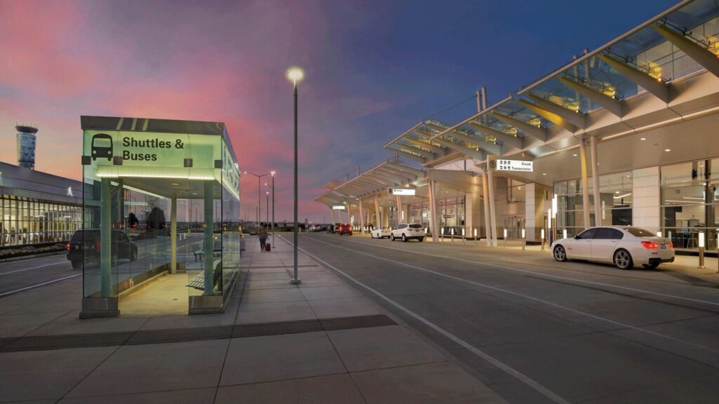 Dayton International Airport terminal entrance