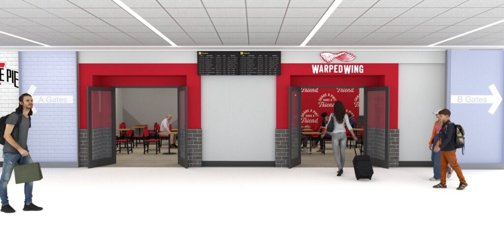 Exterior of Warped Wing